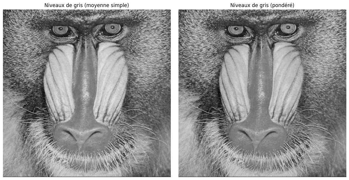 conversion niveaux de gris